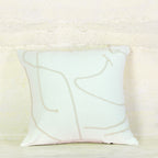 Natural Linen Abstract Line Cushion
