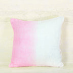 Pink and White Cotton Cushion