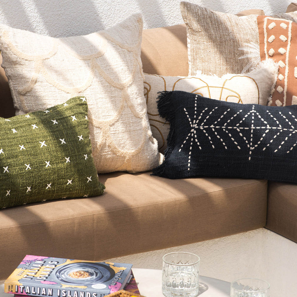 Sand Diamond Textured Cotton Cushion – 50x50 cm